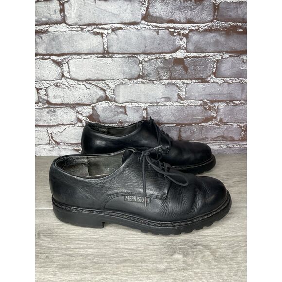 Mephisto Sherpa\'s Black Leather Lace Up Heel Oxfords Shoes Men Sz 10.5M US/44EU main image 9